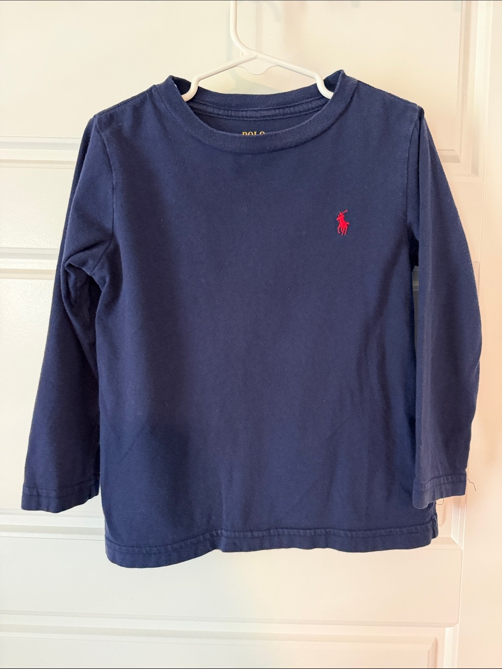 Polo by Ralph Lauren Navy Long-Sleeve Tee with Red Pony